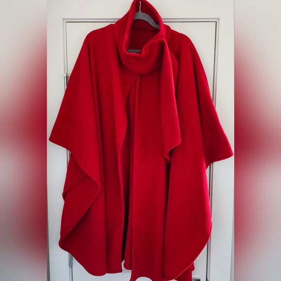 Source Unknown Jackets & Blazers - Plus Size Red Cape w/Velcro Scarf (Attached)